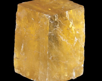 Cubic Optical Calcite Iceland Spar orange crystal specimen 4.79 oz #1958T - China