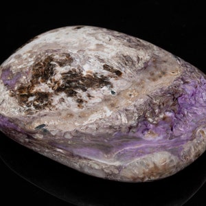 Authentic CHAROITE, aegirine polished purple palm stone 7.37 oz specimen 3183T Crown / Heart Chakra / Scorpio, Sagittarius image 1