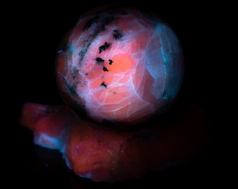 Roze MANGANOCALCIET bol met standaard 2.05" specimen kristalsteen #1695T - BULGARIJE