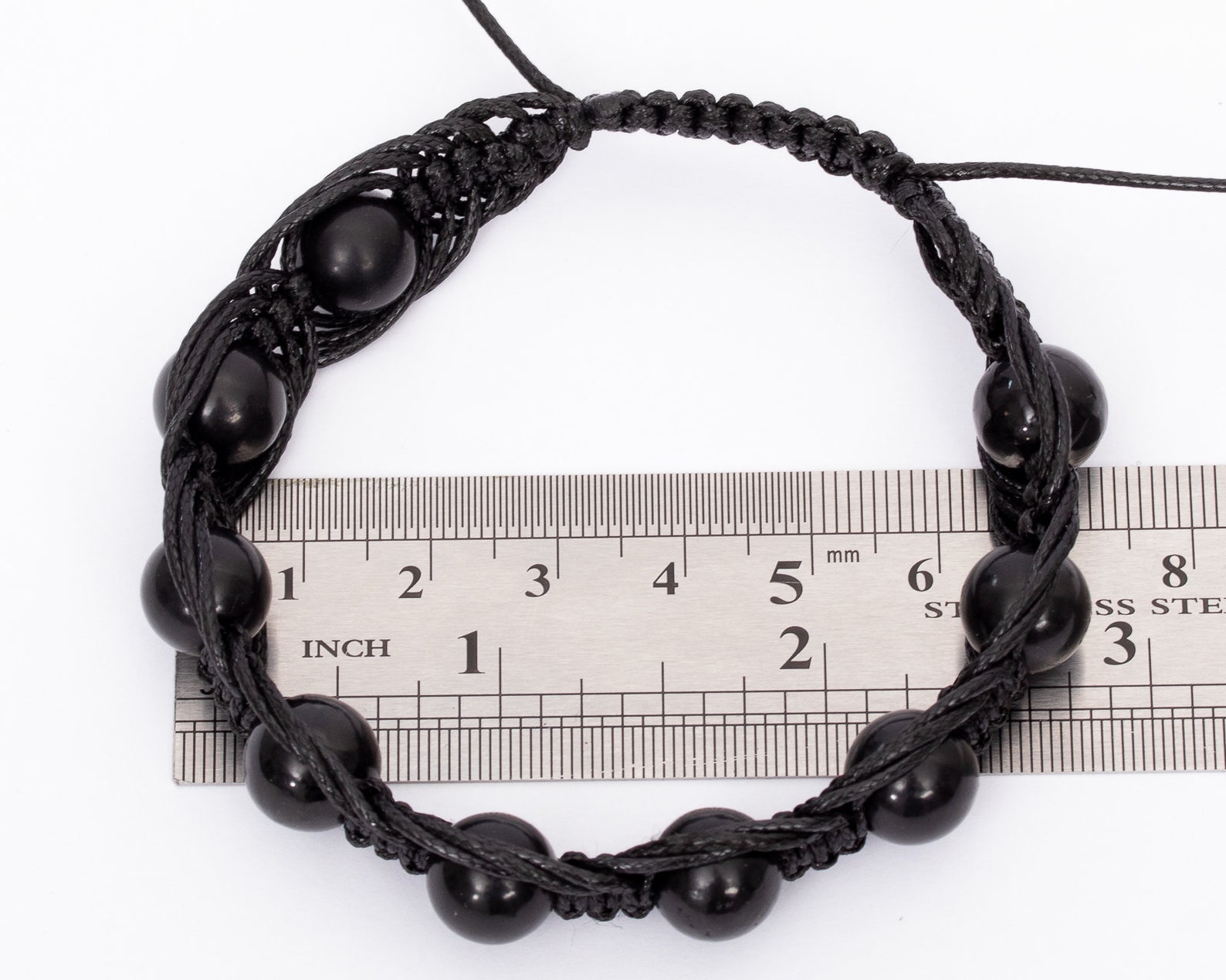 Authentic SHUNGITE Bracelet Male Shamballa Beads crystal | Etsy