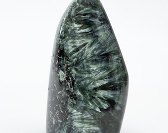 SERAPHINITE Stalactite polished freeform stone Clinochlore 11.57 oz healing chakra crystal specimen #8944T