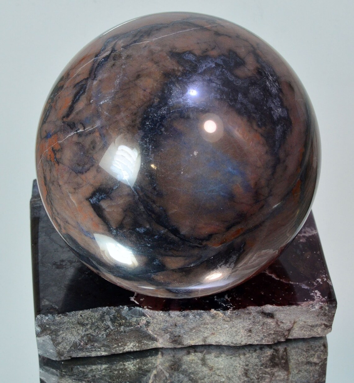 RARE Polished IRNIMITE Blue Jasper Sphere 99 Mm With Stand - Etsy