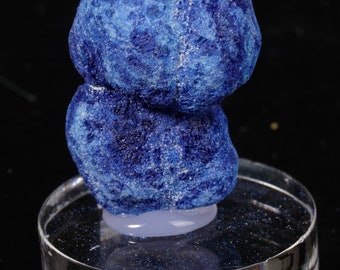 BLUE AZURITE stone, chakra healing crystal with stand 0.74 oz #1687A