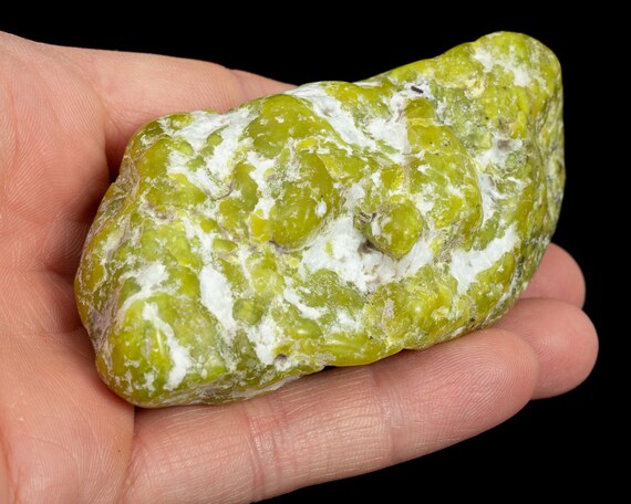 Green LIZARDITE Polished Tumbled Palm Stone 5.01 Oz Healing Chakra