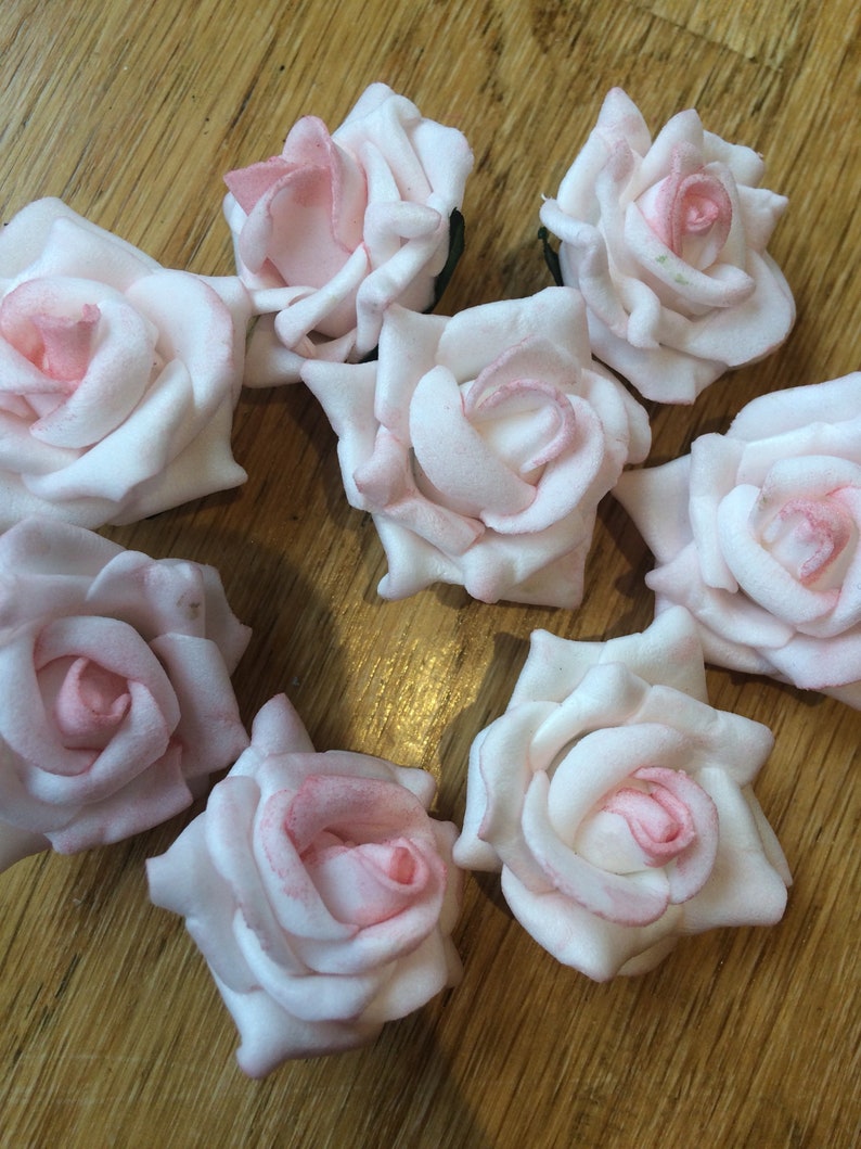 Pink rose heads flower foam ideal for crafts card making decorate tables gifts centre pieces