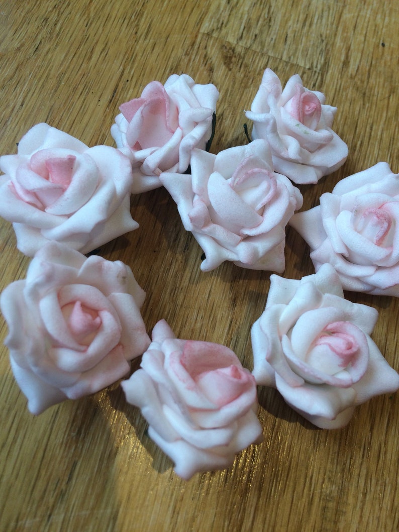 Pink rose heads flower foam ideal for crafts card making decorate tables gifts centre pieces
