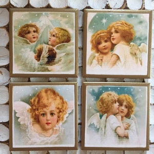 COASTERS! Gorgeous Angel coasters with gold trim
