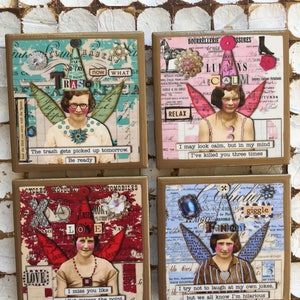 ¡PORTAVASOS! Posavasos de hadas divertidos y sarcásticos con adornos dorados