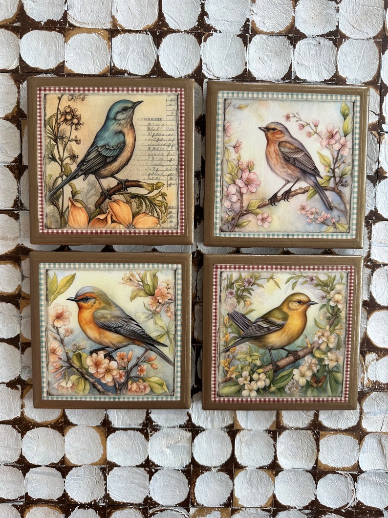 craftsandthecity Bird Ceramic Coasters