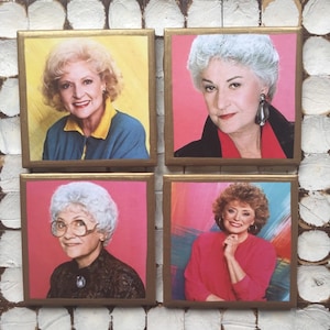 COASTERS!!!! Golden Girls! I heart the Golden Girls set of coasters with gold trim