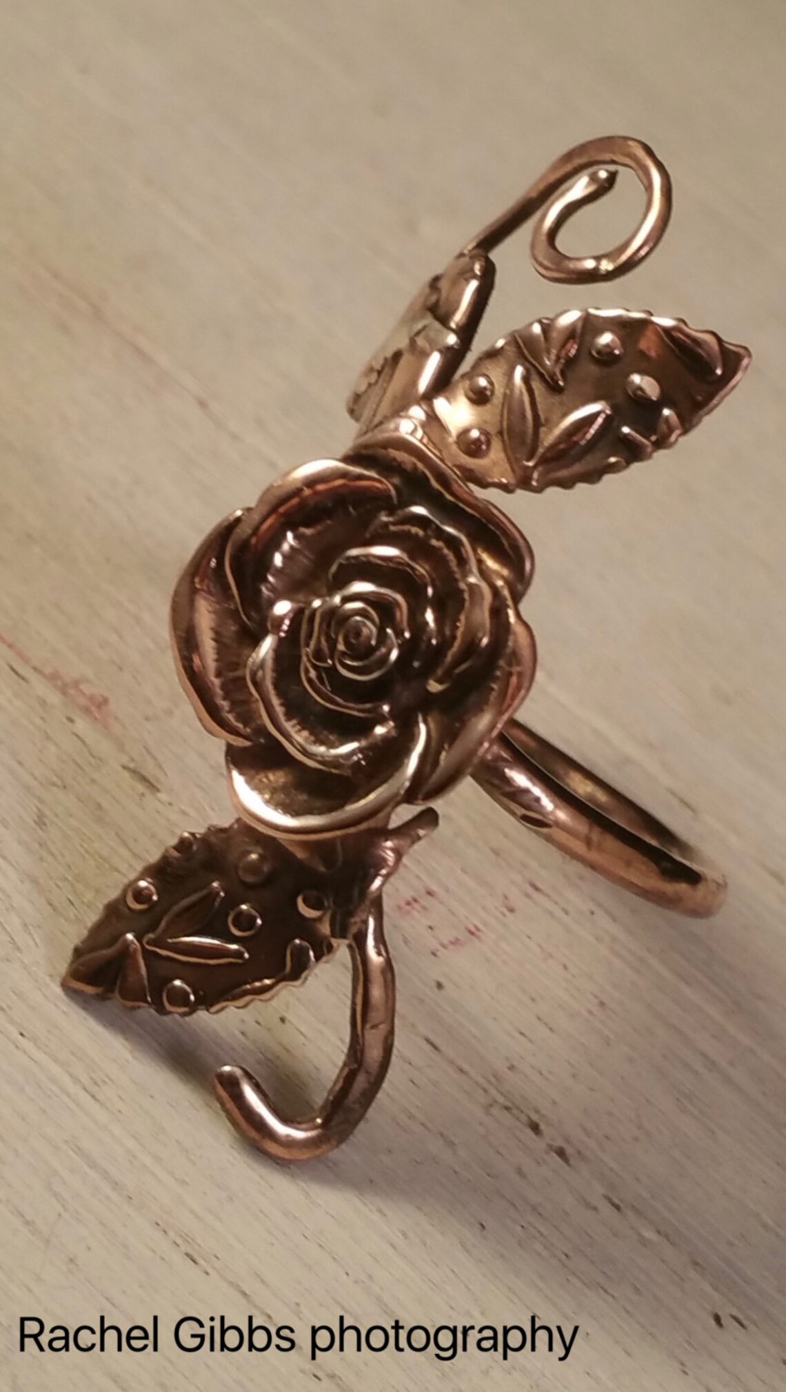 Rose Gold Plated Ring hand made and crafted with a rose and Etsy