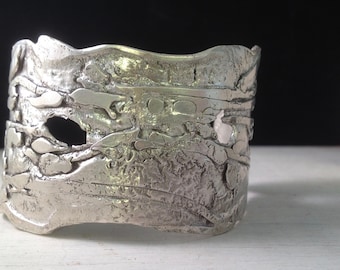 Solid sterling silver cuff bracelet