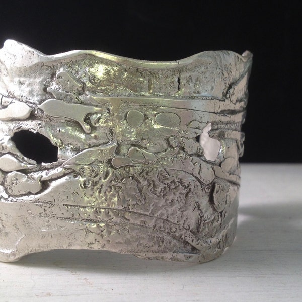 Solid sterling silver cuff bracelet