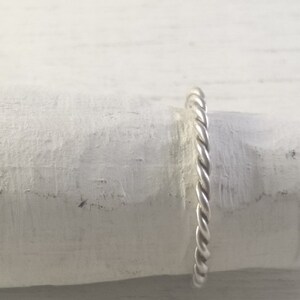 Solid Sterling Silver Twisted Ring. Handmade Twisted ring from Silver Wire. Completely solid silver with no added materials for men & women image 5