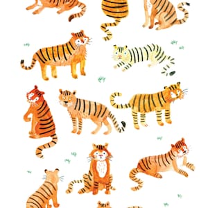 Tigers, Print, A4