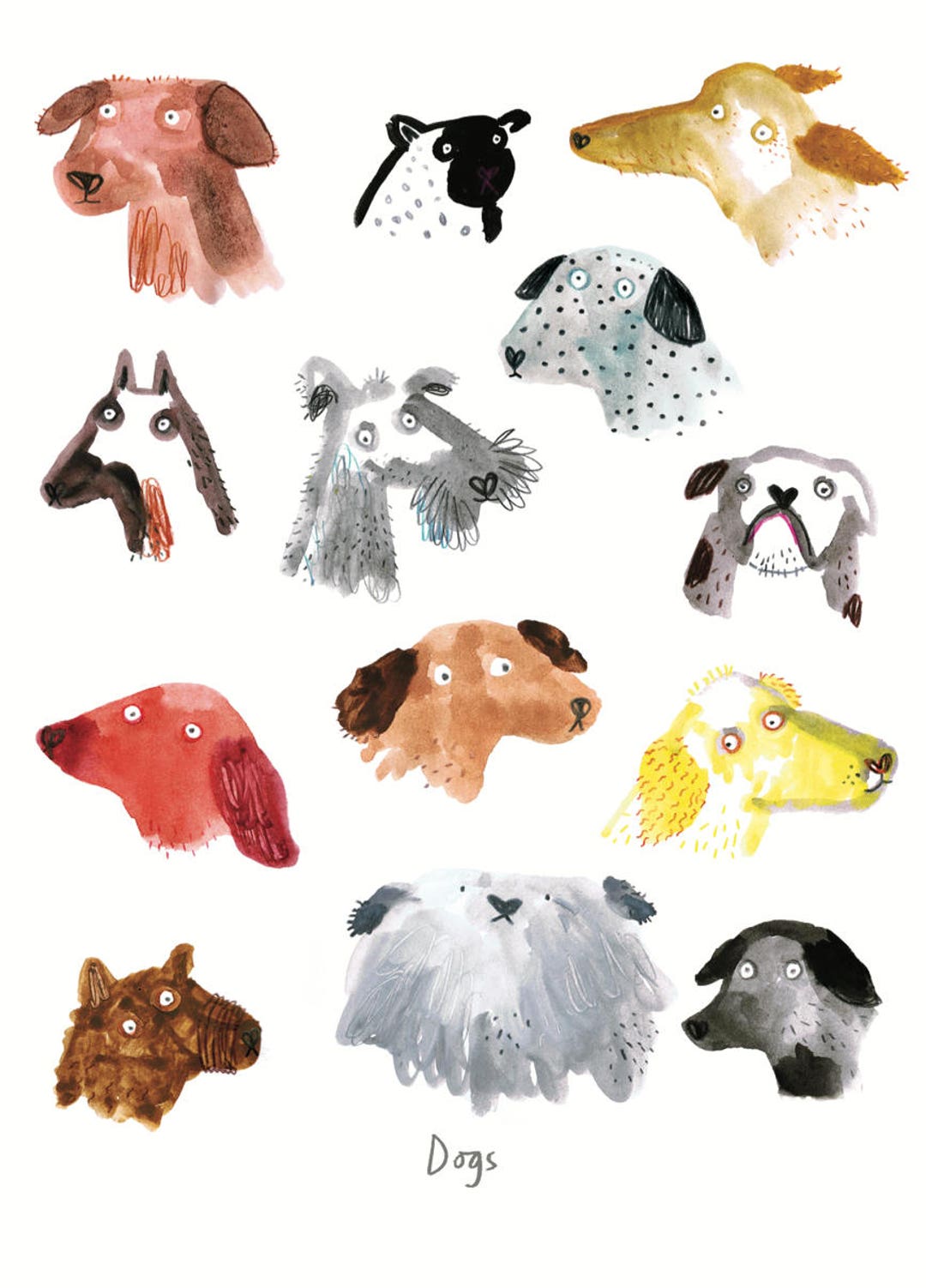 Dogs, Print, A4 - Etsy