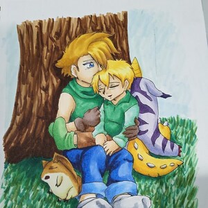 Original Copic Art: Yamato and Takeru