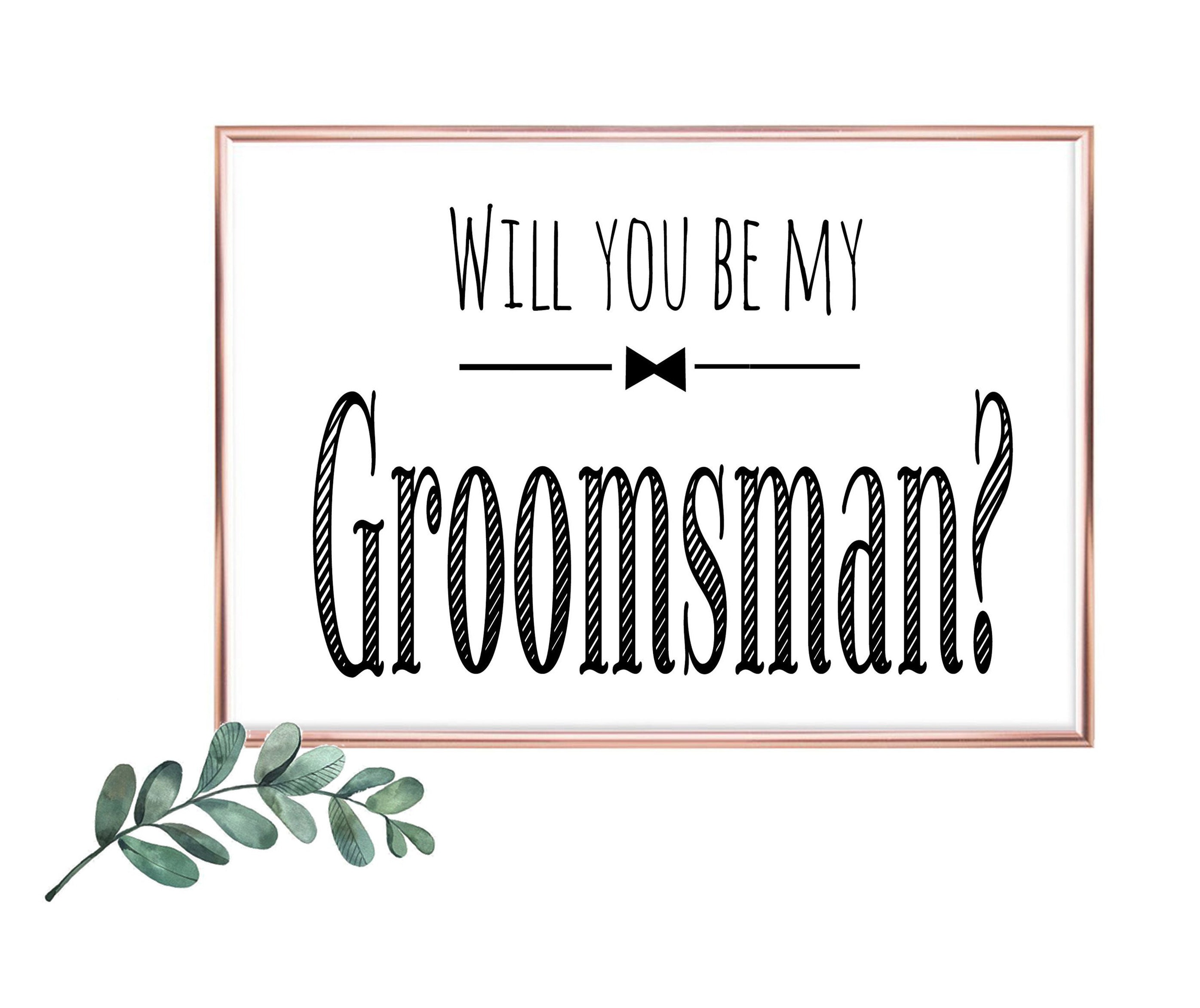 Will You Be My Groomsman Printable Wedding Card Groomsman | Etsy