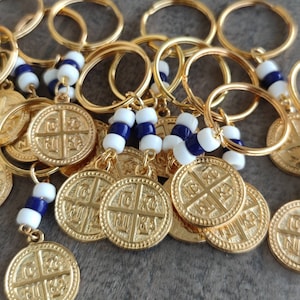 10 pcs Martyrika, Martirika, Witness pins, Greek Orthodox Baptism, Christening, keyring martyrika, Baptism cross, martyrika