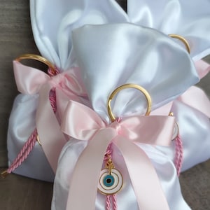 10pcs Greek orthodox boubounieres, christening favor, boubounieres, baptism, evil eye boubounieres, wedding favors, key ring favors