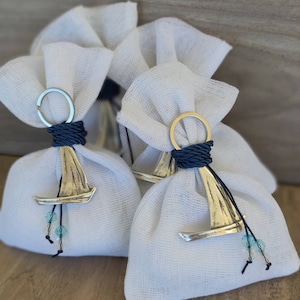 10pcs Greek orthodox boubounieres, christening favor, boubounieres, baptism, sail boat boubounieres, wedding favors, all event favors