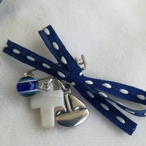 10 pcs Martyrika, Witness pins, navy baptism, boy baptism, Greek Orthodox baptism, christening