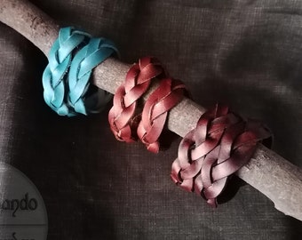 Handmade braided leather bracelet