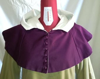 Middeleeuwse fantasie kap pelgrimscape met knopen - voor re-enactment en LARP middeleeuwse kap elf