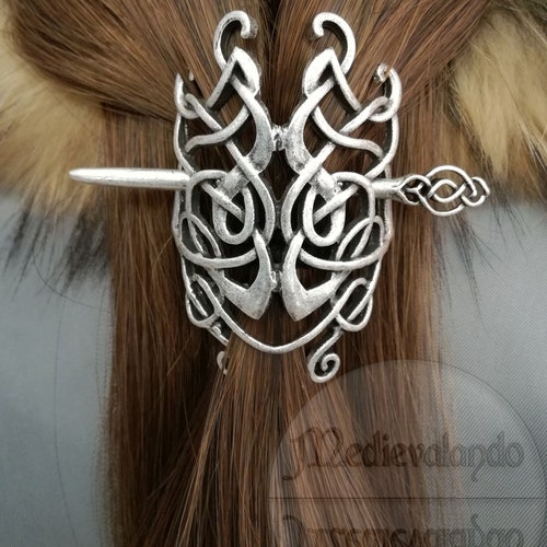 Hair Slide Celtic Viking Style Hair Barrette Hair Jewelry - Etsy