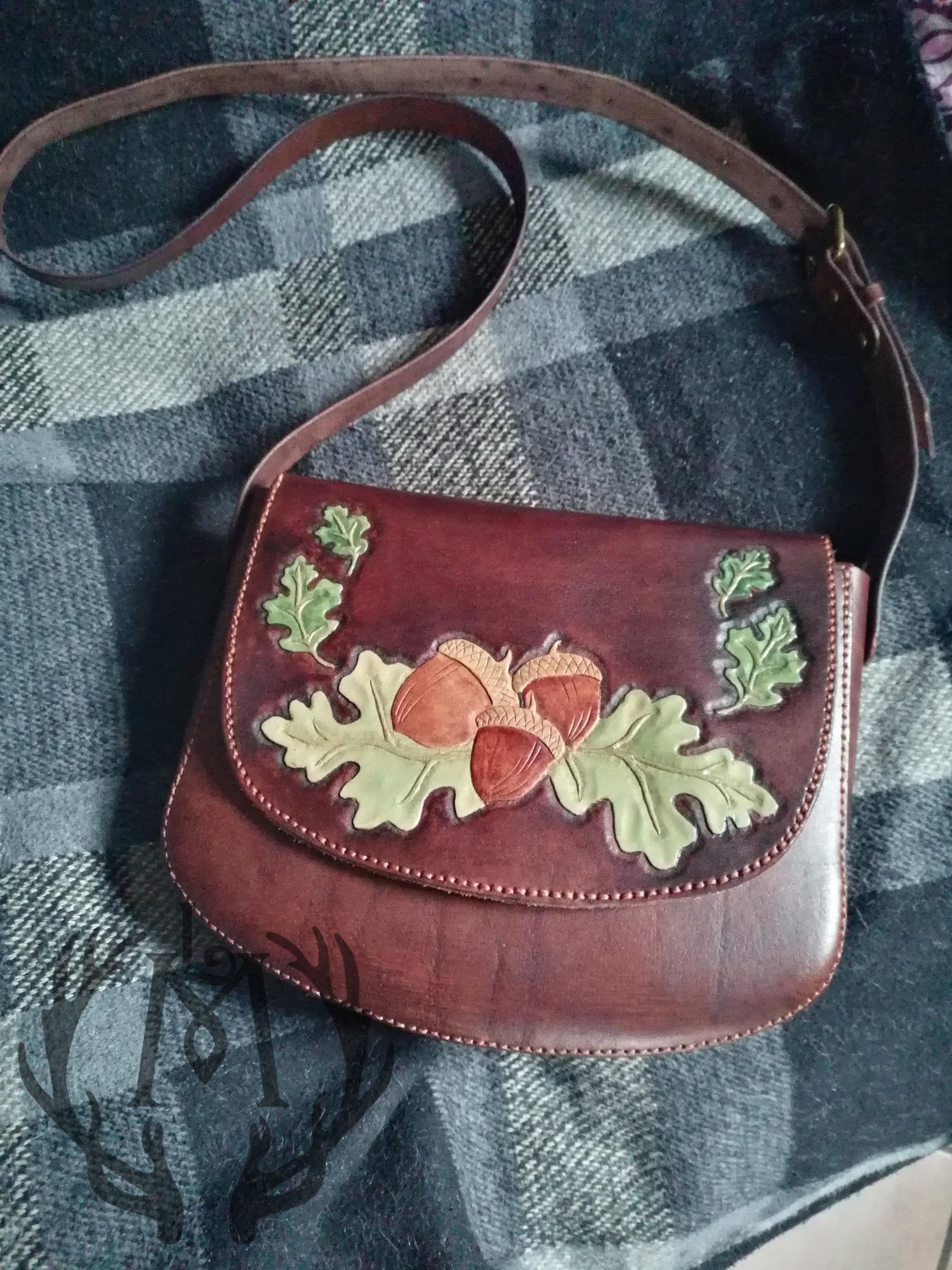 Leaf Bag Leather Shoulder Pattern - Etsy