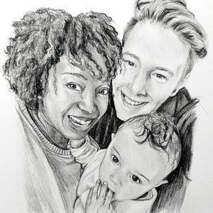 Custom Family Portrait | Hand Drawn from Your Photo