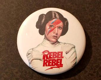 Star Wars Rebel Princess Leia Bowie FREE BUTTON when you order a magnet special