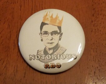 pinback, magnet, or keychain 1.75 inchLive Like RBG button made in honor of Ruth Bader Ginsburg