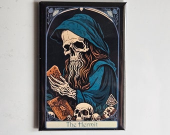 Gothic Tarot Skeleton refrigerator magnet 2x3"