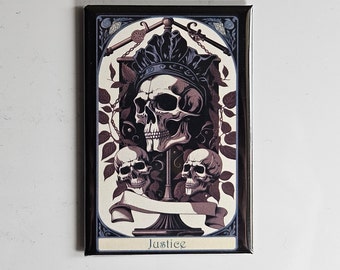 Gothic Tarot Skeleton refrigerator magnet 2x3"