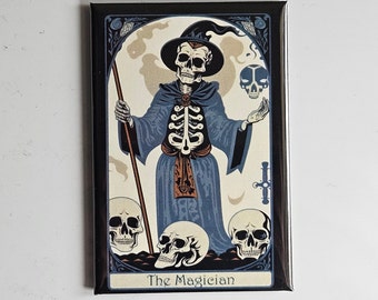 Gothic Tarot Skeleton refrigerator magnet 2x3"