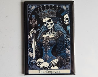 Gothic Tarot Skeleton refrigerator magnet 2x3"