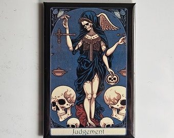 Gothic Tarot Skeleton refrigerator magnet 2x3"