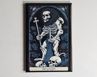 Gothic Tarot Skeleton refrigerator magnet 2x3"