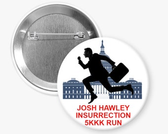 Josh Hawley Running Away Insurrection Sedition Pinback Button/Refrigerator Magnet/Magnetic Bottle Opener/keychain