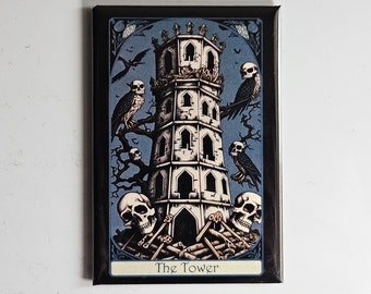 Gothic Tarot Skeleton refrigerator magnet 2x3"