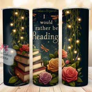 Je lirais plutôt 20 oz Skinny Tumbler Design sublimation téléchargement numérique PNG, Introvert, Reading Tumbler, Smut Books Read