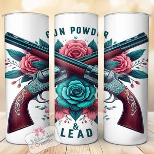 Poudre à canon et plomb musique chanson country, emballage de verre Western 20 oz, cow-girl Png 20 oz Cowboy skinny Tumbler Png, téléchargement numérique