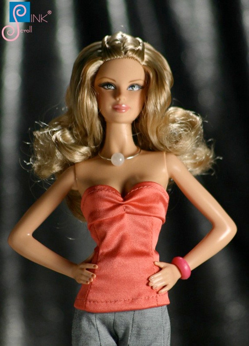 Handmade Clothes for Barbie blouse: Carrie - Etsy