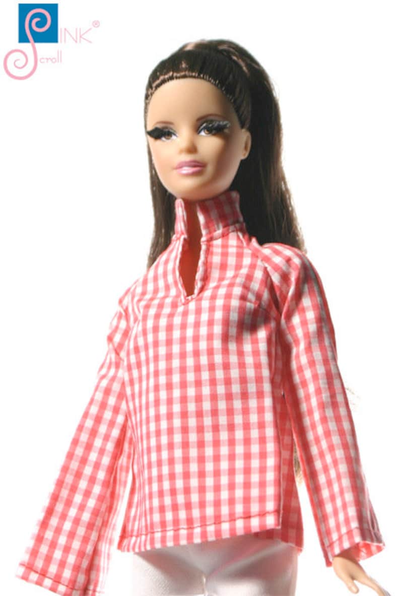 Pinkscroll set IV. Handmade clothes for Barbie dress set