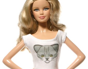 Handmade clothes for  Barbie (T-shirt): Cat 03