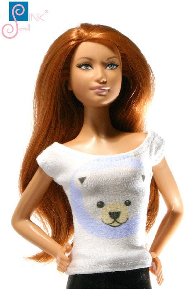 Handmade clothes for Barbie T-shirt: Polar Bear image 1