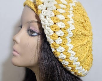 TMI Golden Crochet Beret