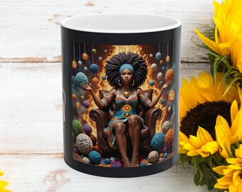 Crochet Creative Woman Ceramic Mug, 11oz or 15oz