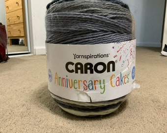 Caron Anniversary Cake Yarn in Pelican for Quick Workup Projects